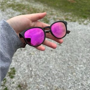 !!!!!CUSTOM!!!!! maui jim Black Sunglasses with Pink Lenses